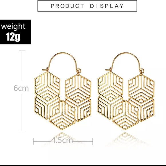 GOLD BOHO EARRINGS - Picture 3 of 3